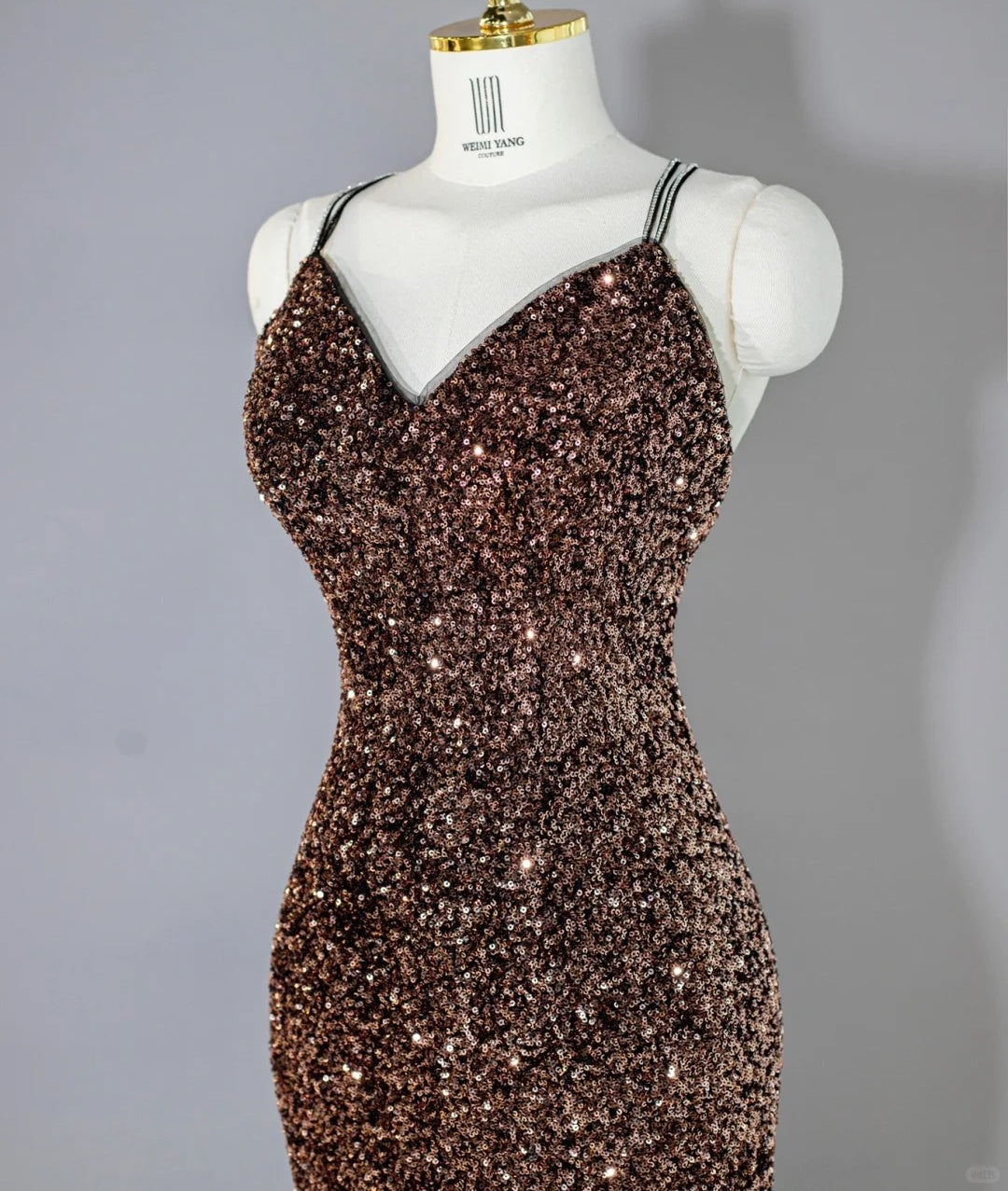 Vintage Beading Spaghetti Strap Mesh Trimmed Maxi Dress Vogue Glamorous All-Over Sequin Crisscross Open Back Prom Dress AP2160