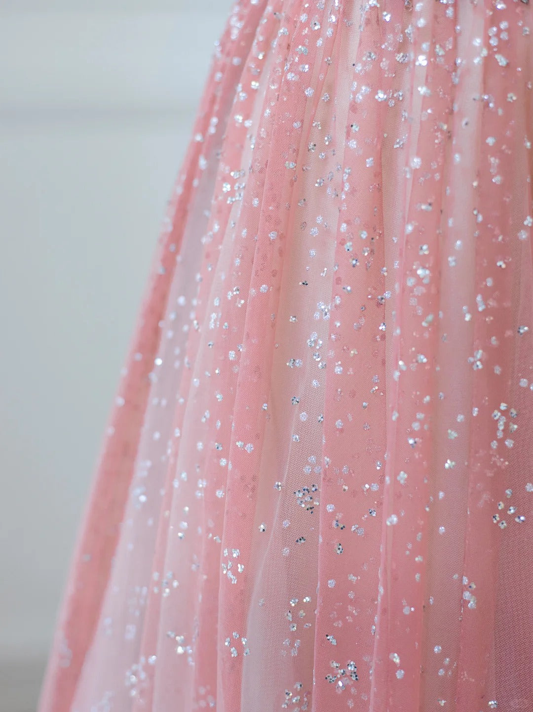 Glamorous Spaghetti Strap Pink Gradient Tulle Sequins Accent Maxi Evening Dress Dreamy Intricate Beaded Bodice A-Line Prom Dress AP2214