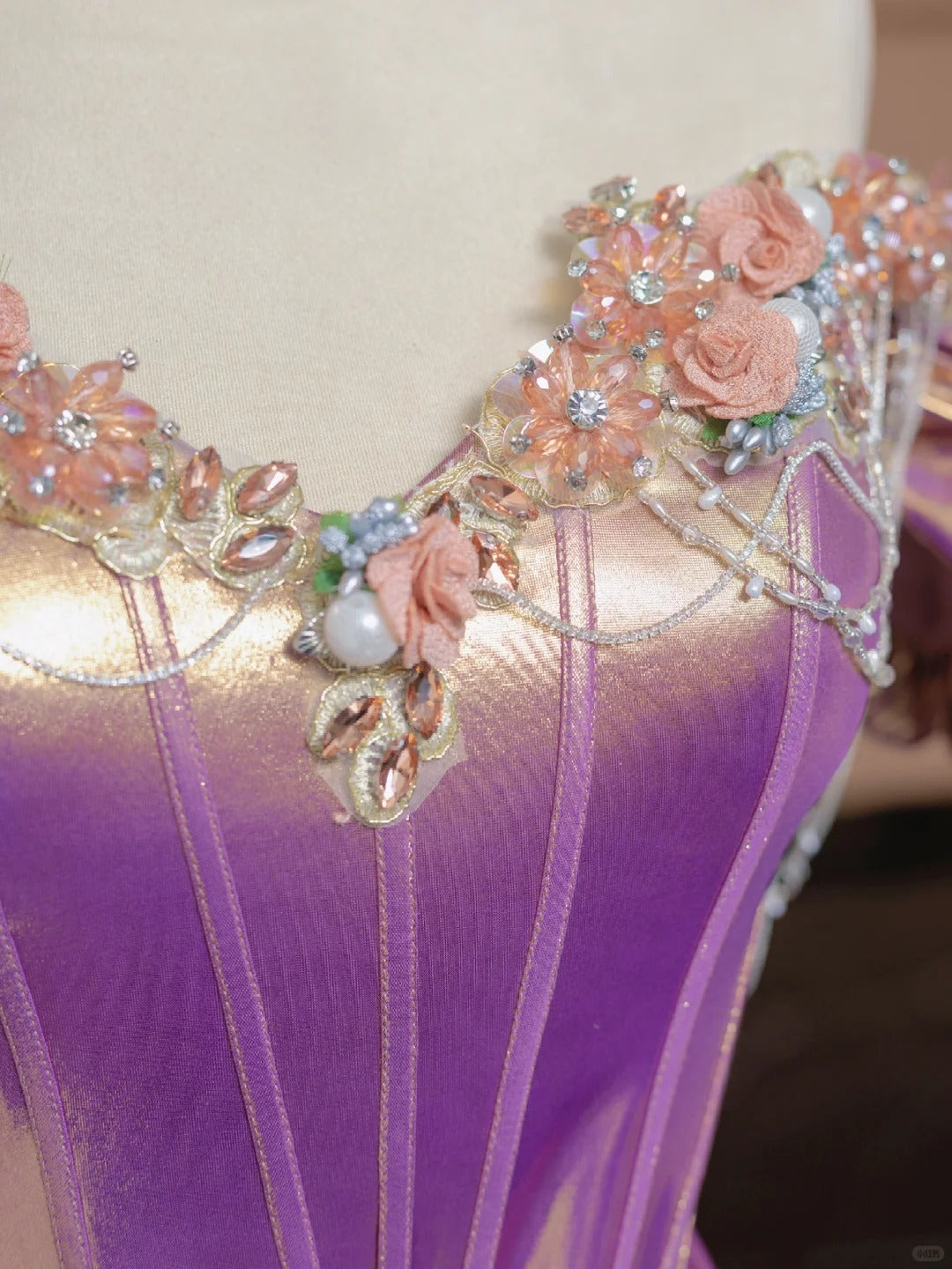 Romantic Off-Shoulder Evening Gowns Purple Beading Crystals Applique Mermaid Prom Dress AP2276