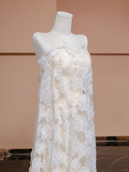 Fantastic A-Line Halter Neck Formal Dresses Lace Applique Prom Dress AP2306