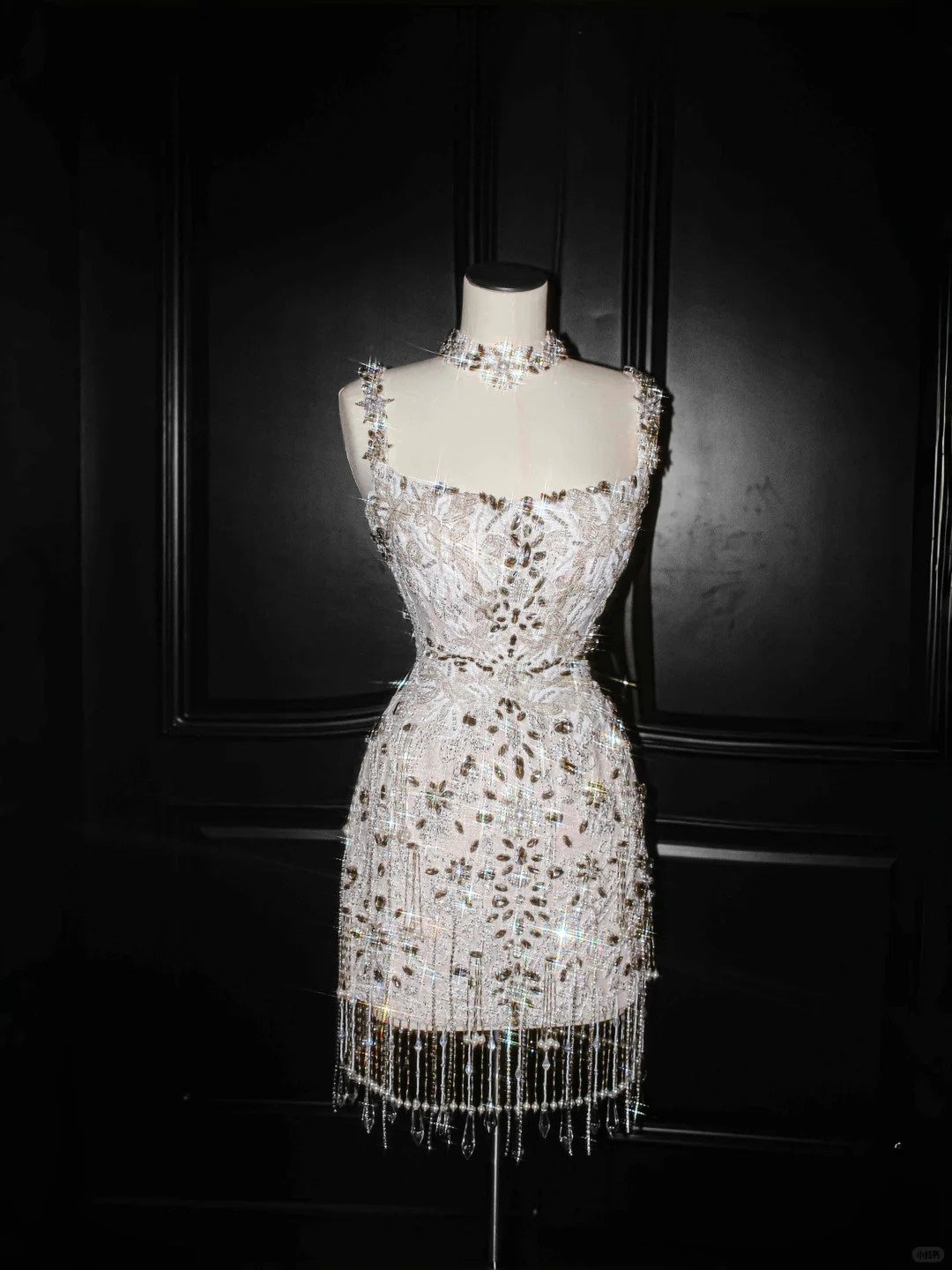 Exquisite Sheath Spaghetti Straps Birthday Dresses Beading Crystal Homecoming Dress AP2395