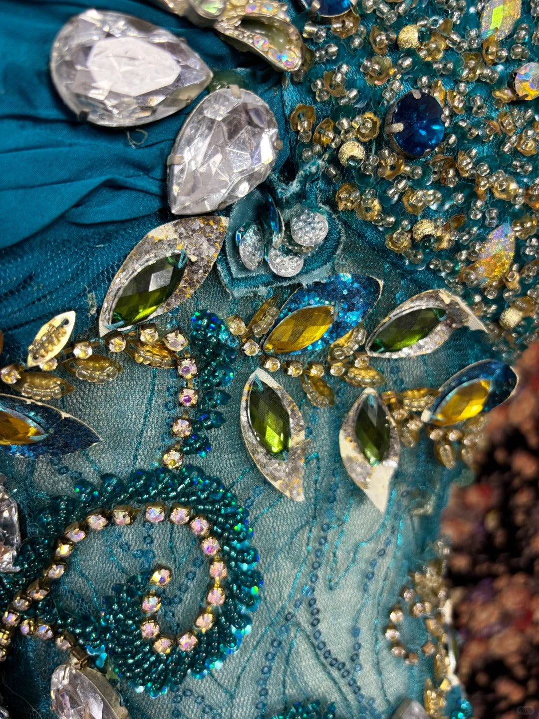 Charming Mermaid Spaghetti Straps Applique Formal Dresses Beaded Sequins Rhinestone Prom Dress AP2432