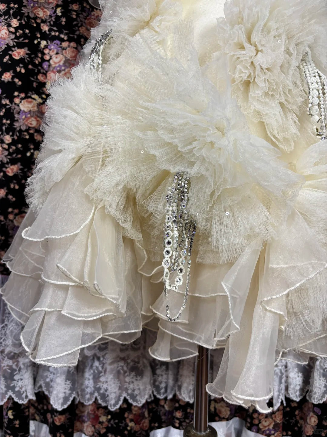 Fantastic One Shoulder A-Line Birthday Party Outfit Beading Rhinestone Ruffled Tulle Homecoming Dress AP2441