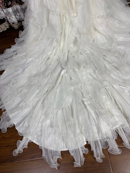 Classical One-Shoulder Mermaid Bridal Gowns Sequins Beading Rhinestone Applique Wedding Dress AP2443