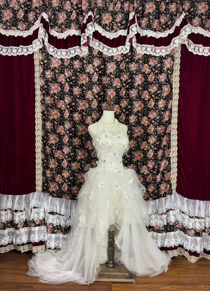 A-Line Birthday Short Dresses Strapless Sequins Crystals Appliques Tulle Train Homecoming Dress AP2460