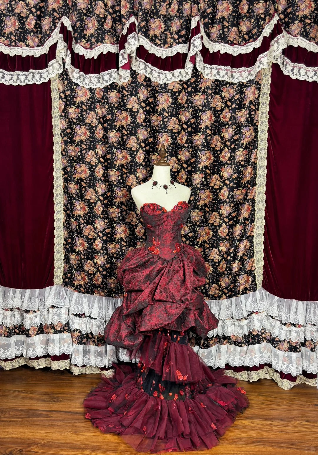 Ornate Strapless Detachable Mermaid Evening Gowns Applique Sequins Prom Dress AP2461