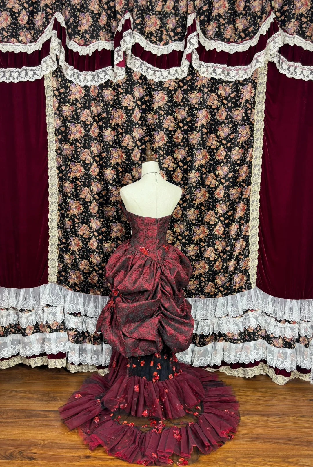 Ornate Strapless Detachable Mermaid Evening Gowns Applique Sequins Prom Dress AP2461