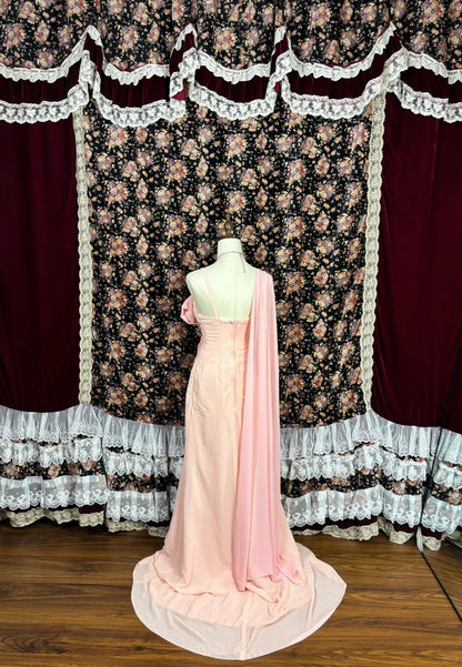 Luxurious Sheath Spaghetti Strap Evening Gowns Handmade Flowers Sequins Rhinestone Prom Dress AP2470