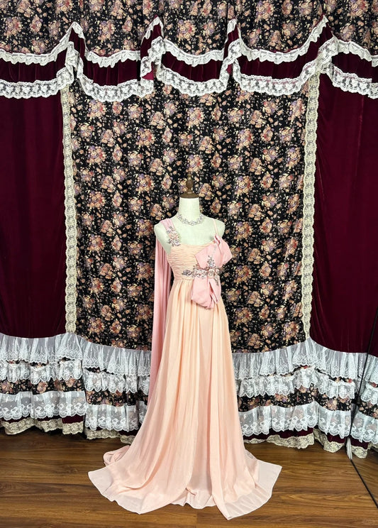 Luxurious Sheath Spaghetti Strap Evening Gowns Handmade Flowers Sequins Rhinestone Prom Dress AP2470