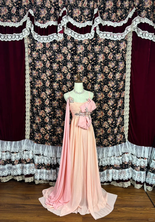 Luxurious Sheath Spaghetti Strap Evening Gowns Handmade Flowers Sequins Rhinestone Prom Dress AP2470