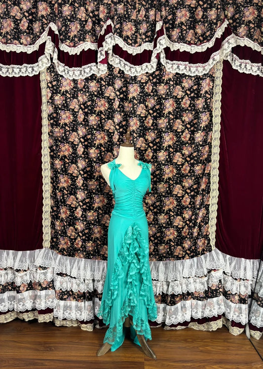 Glam Sheath Halter Neck Evening Gowns Lace Hi-Lo Hem Backless Ruched Prom Dress AP2489