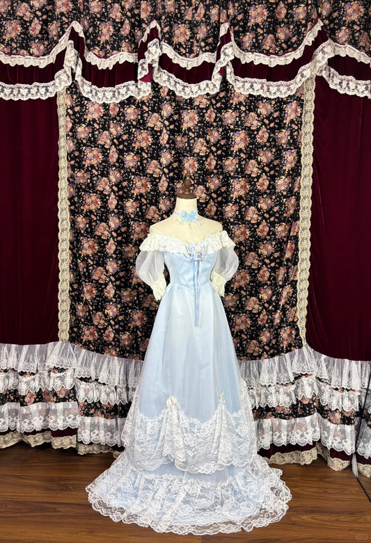 Dreamy Off-Shoulder A-Line Formal Dresses Beading Tulle Sleeve Bow Lace Prom Dress AP2495