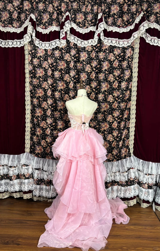 Unique Strapless A-Line Birthday Dresses Beading Sequins Rhinestone Applique Homecoming Dress AP2510