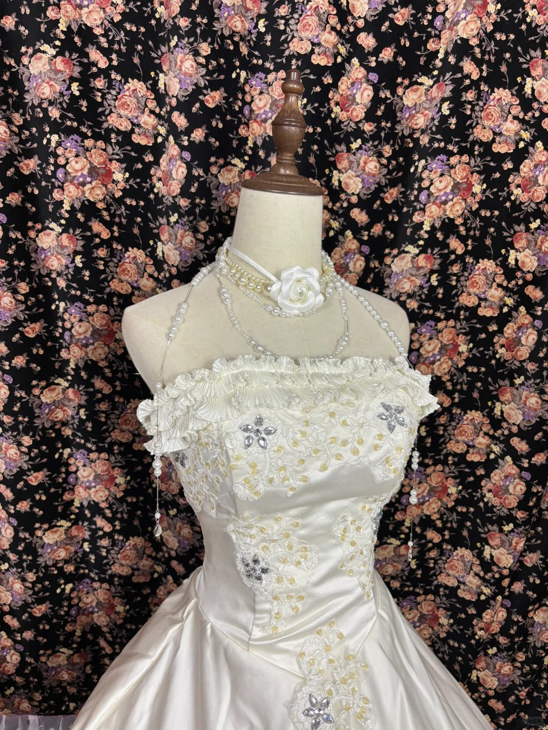 Dreamy Strapless A-Line Tiered Evening Dresses Sequins Beaded Crystals Prom Dress AP2542