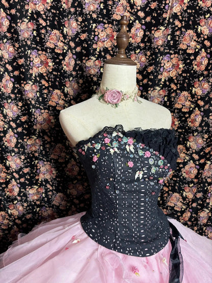 Detachable Spaghetti Strap A-Line Floral Evening Gowns Crystals Beaded Appliques Prom Dress AP2572