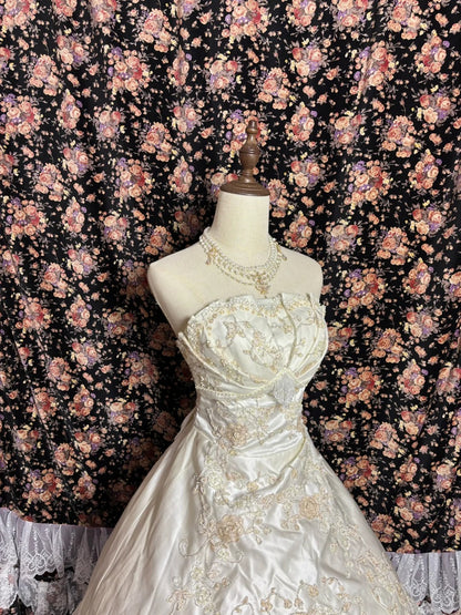 Sheen A-Line Strapless Evening Dresses Tassel Sequins Beading Appliques Prom Dress AP2575