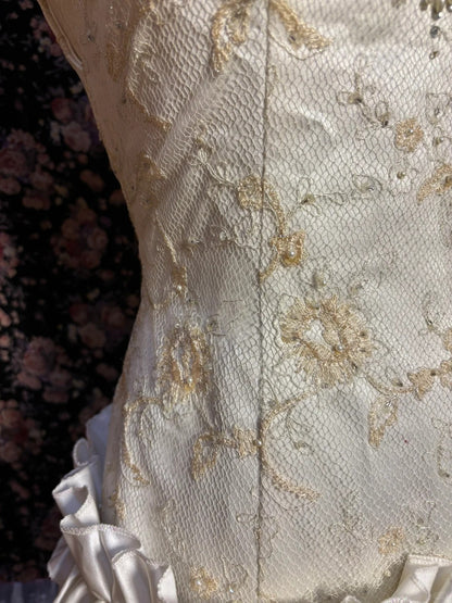 Backless Spaghetti Strap A-Line Sequins Beaded Applique Prom Dress AP2577