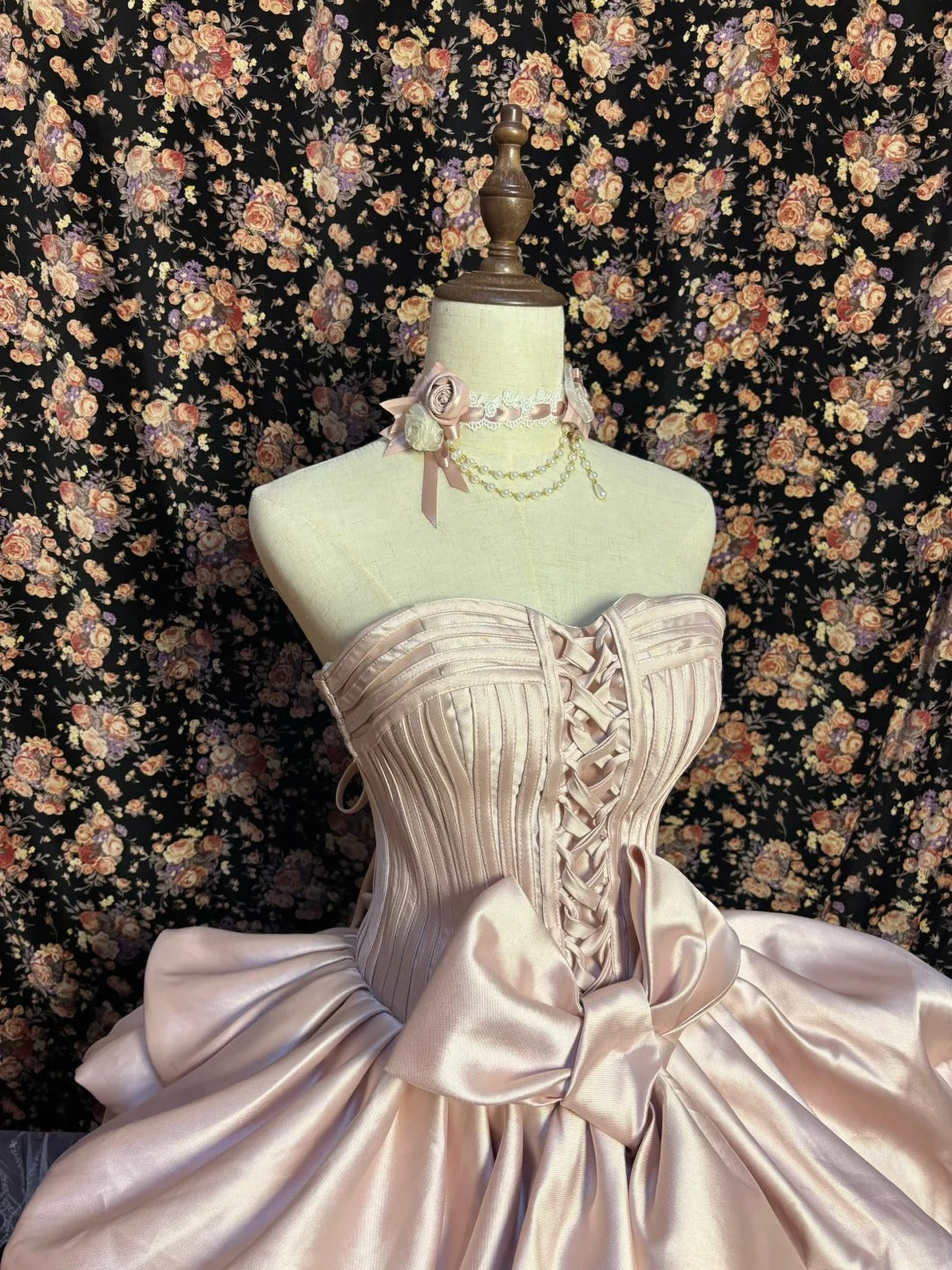 Gorgeous A-Line Strapless Evening Gowns Bow Satin Prom Dress AP2578