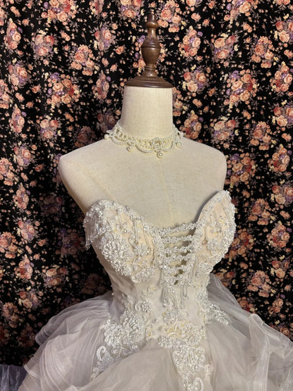 Novelty A-Line Strapless Birthday Dresses Sequins Beading Appliques Homecoming Dress AP2583