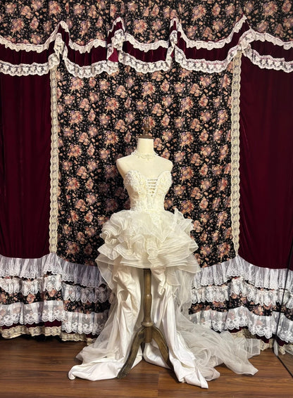 Novelty A-Line Strapless Birthday Dresses Sequins Beading Appliques Homecoming Dress AP2583