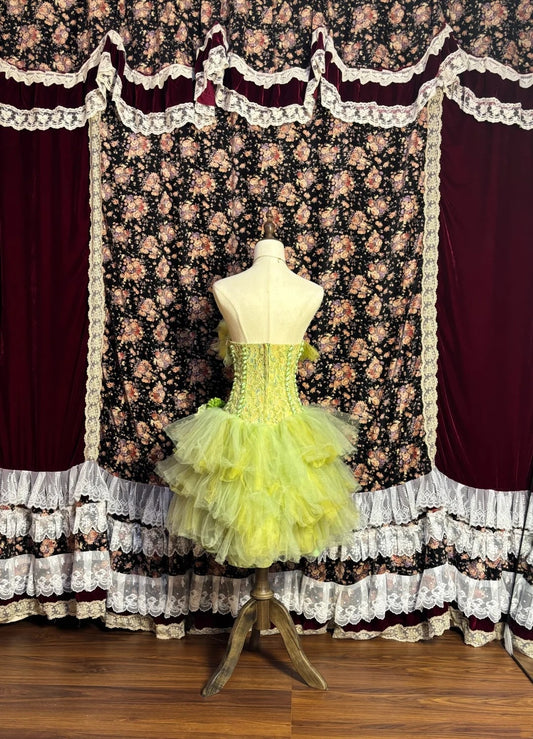 Dopamine Style Strapless A-Line Birthday Dresses Handmade Flowers Sequins Beading Homecoming Dress AP2588