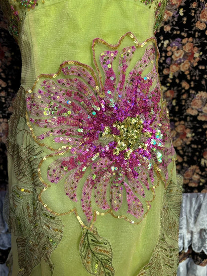 Luxurious Mermaid Halter Neck Formal Dresses Beading Sequins Appliques Prom Dress AP2593