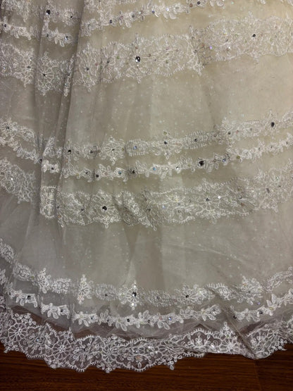 Alluring Spaghetti Strap A-Line Prom Dress Sequins Beading Crystals Bows Lace Formal Dresses AP2607