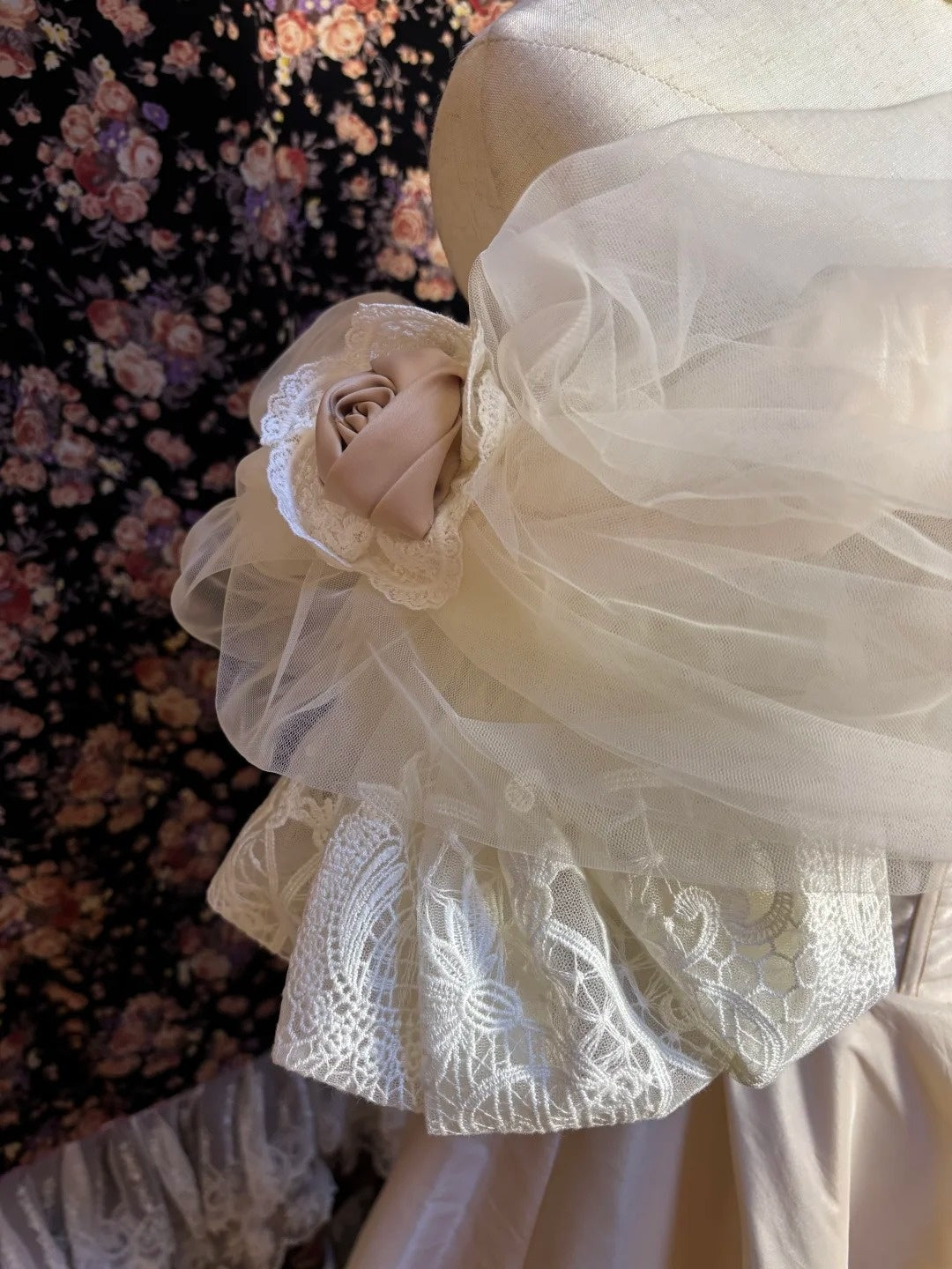 Glamorous Off-Shoulder A-Line Formal Dresses Handmade Flowers Beading Pearls Prom Dress AP2610