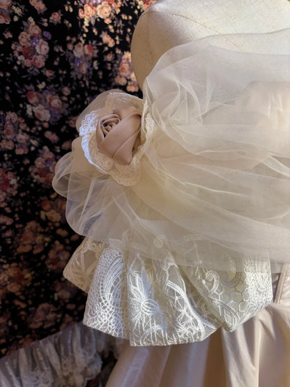 Glamorous Off-Shoulder A-Line Formal Dresses Handmade Flowers Beading Pearls Prom Dress AP2610