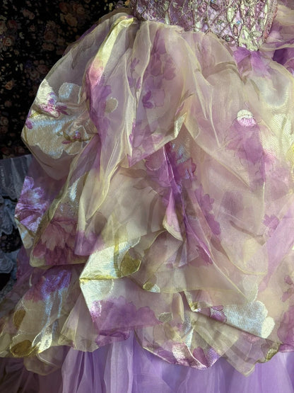 Stunning A-Line Sweetheart Neck Evening Gowns Crystals Beaded Prom Dress AP2612