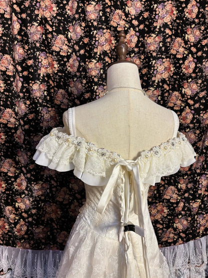 French Style A-Line Off-Shoulder Bridal Gowns Beaded Crystal Sequins Pearls Lace Wedding Dress AP2618