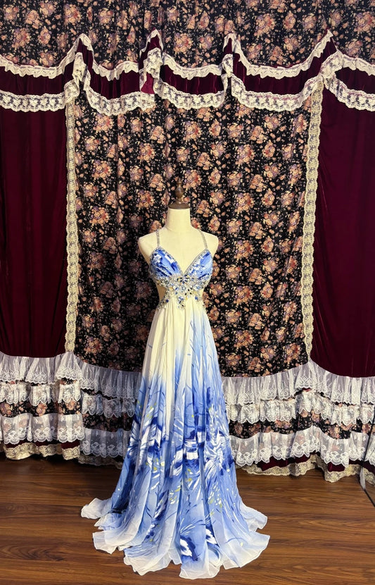 Dopamine Style Spaghetti Strap Sheath Prom Dress Appliques Beaded Sequins Crystals Formal Dresses AP2620