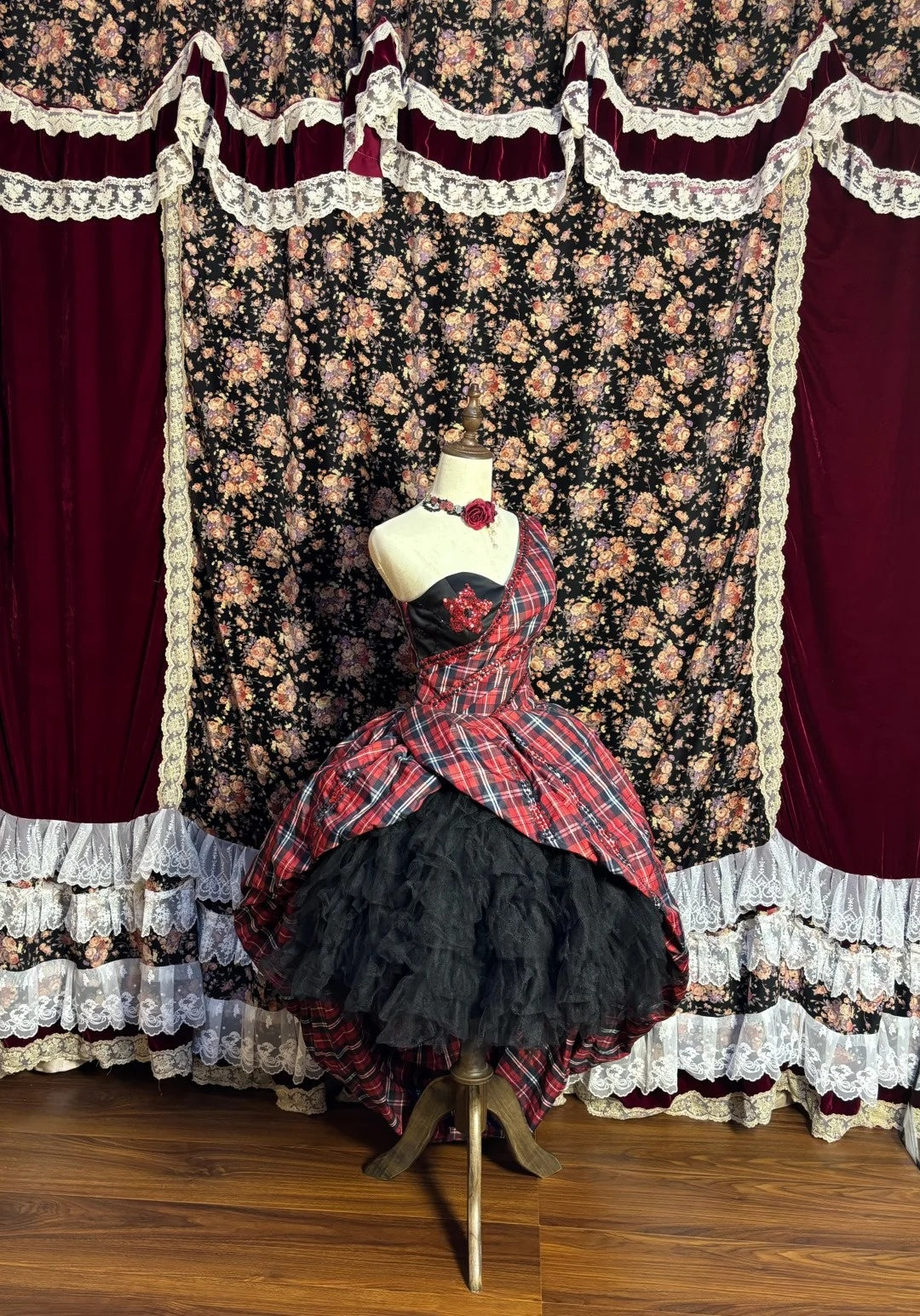 Sweet A-Line One Shoulder Birthday Dresses Sequins Plaid Homecoming Dress AP2631