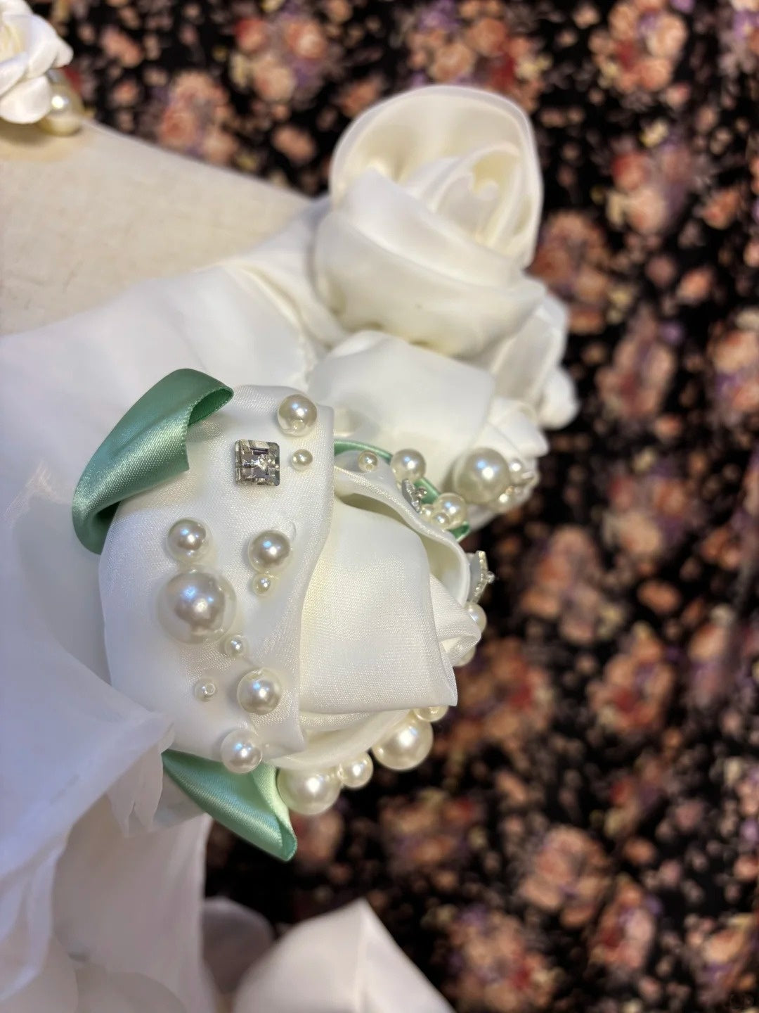 Stunning A-Line One Shoulder Ruffles Bridal Gowns Beaded Handmade Flowers Sequins Wedding Dress AP2643