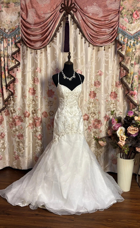 Luxurious Sweetheart Neck Mermaid Bridal Gowns Beading Appliques Sequins Wedding Dress AP2655
