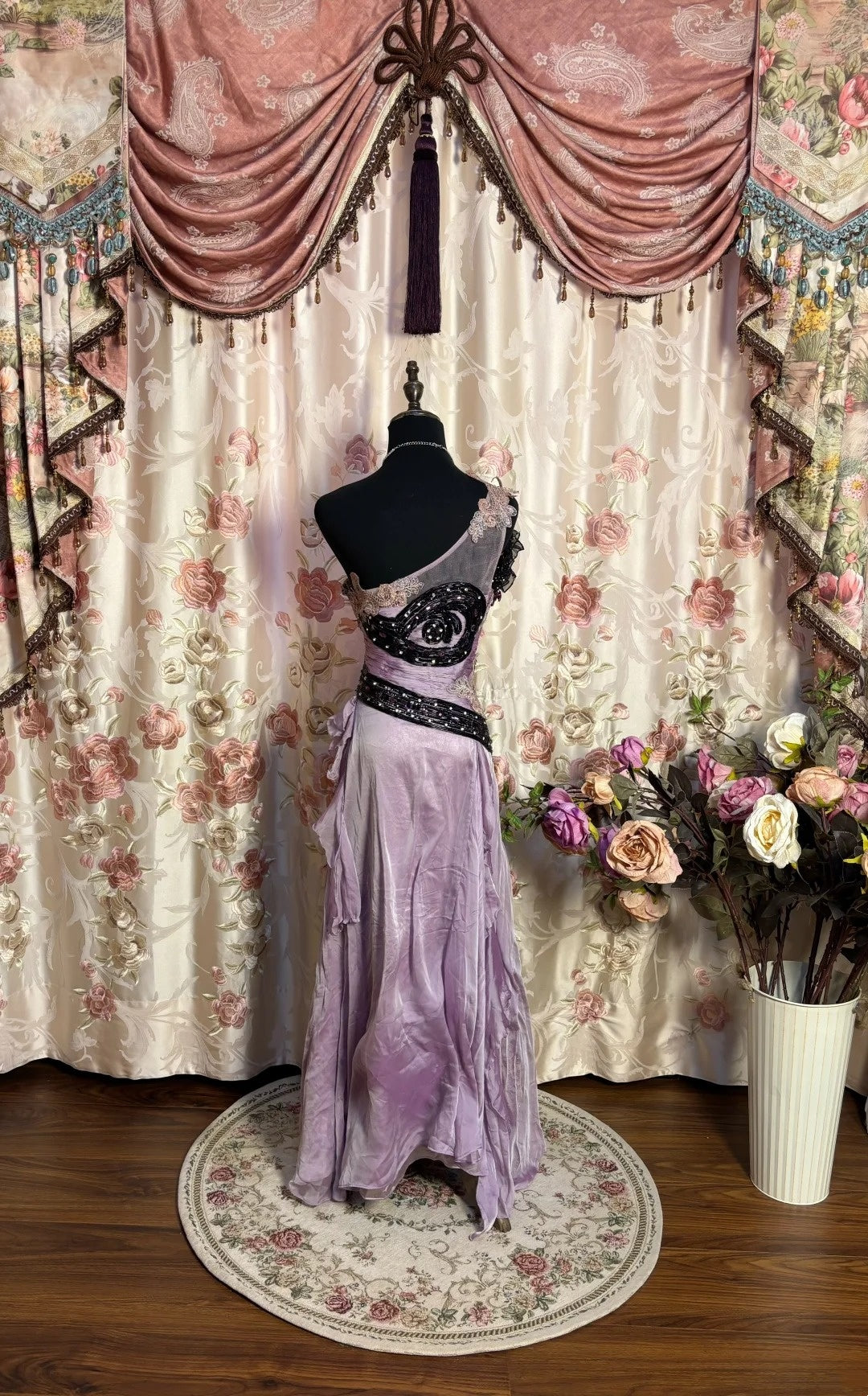 Sweet One Shoulder Sheath Ruffles Formal Dresses Beading Sequins Rhinestone Appliques Prom Dress AP2664