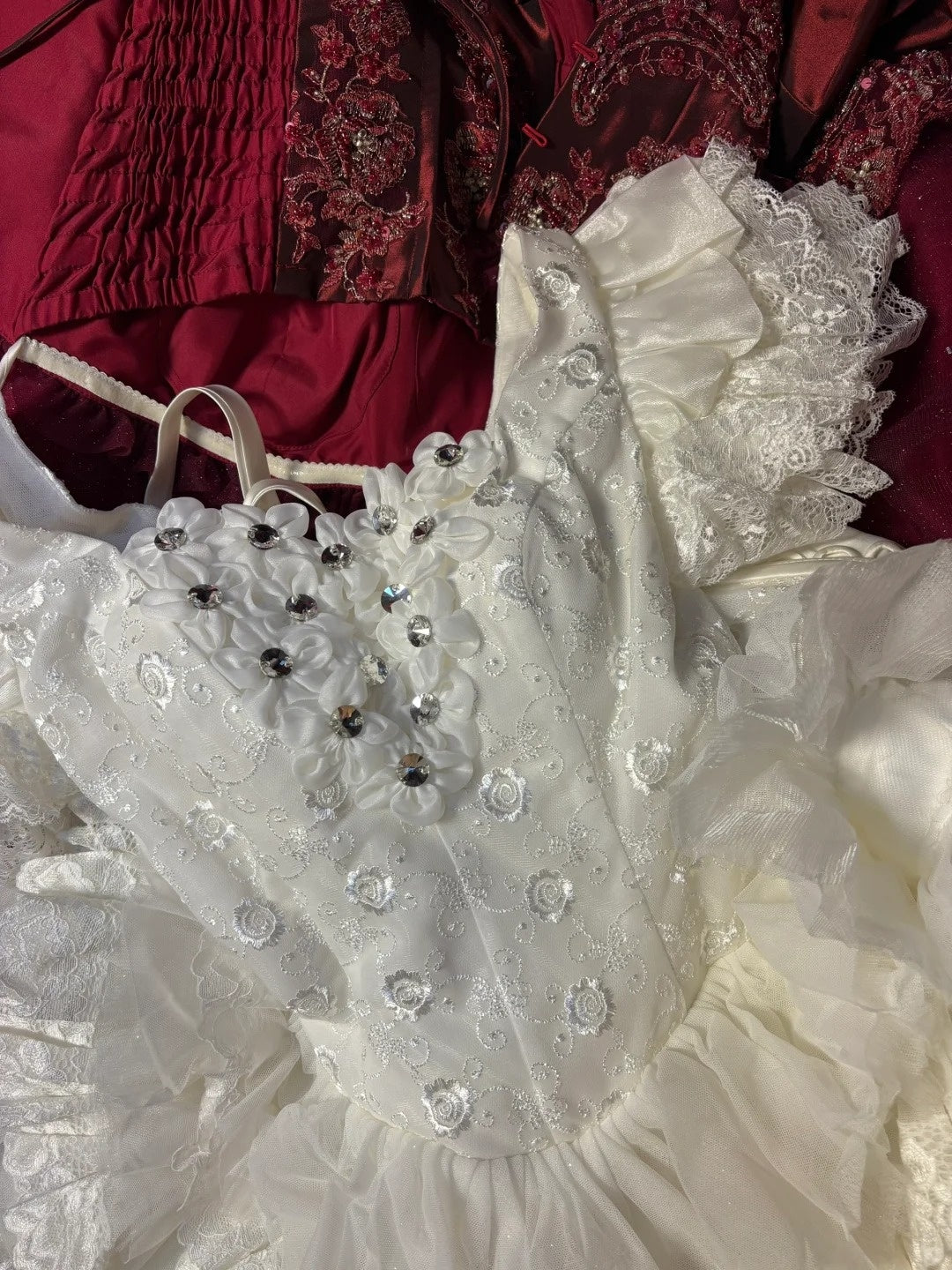 Sheen A-Line Square Neck Short Sleeve Birthday Outfit Beaded Appliques Tiered Homecoming Dress AP2670