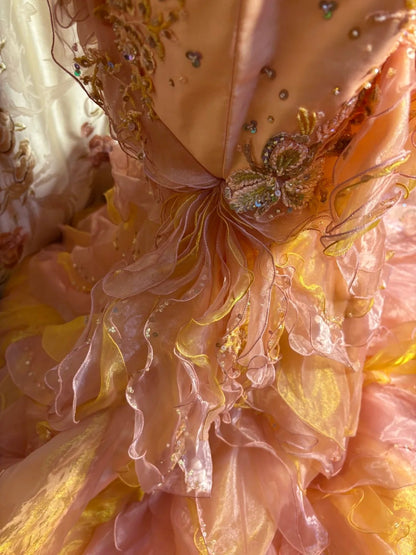 Stunning Strapless Formal Dresses Mermaid Beading Sequins Appliques Prom Dress AP2680