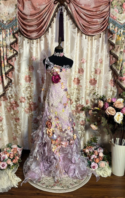 Modern One Shoulder Sheath Evening Gowns Beading Sequins Appliques Prom Dress AP2705