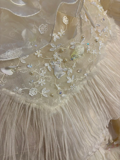 Princess A-Line Strapless Bridal Gowns Beading Appliques Sequins Wedding Dress AP2706