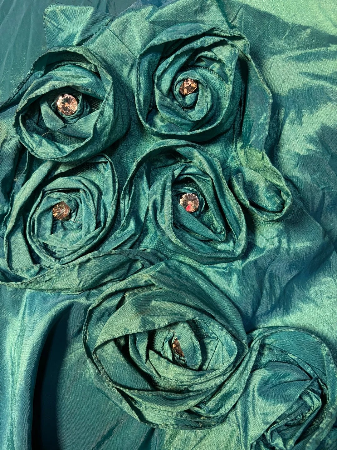 Vintage Strapless Mermaid Evening Gowns With Flowers Sequins Prom Dress AP2720