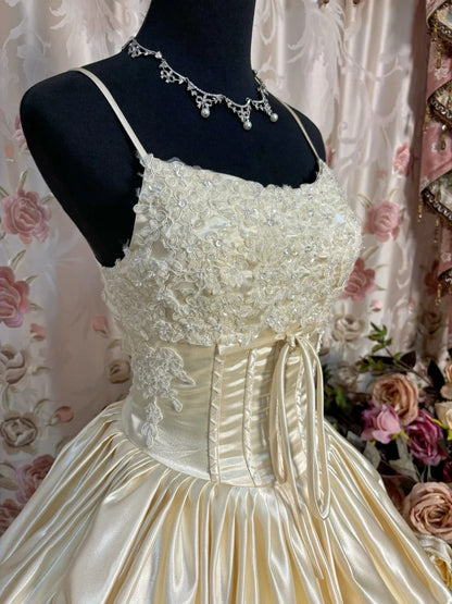 Unique A-Line Spaghetti Strap Prom Dress Appliques Sequins Formal Dresses AP2734