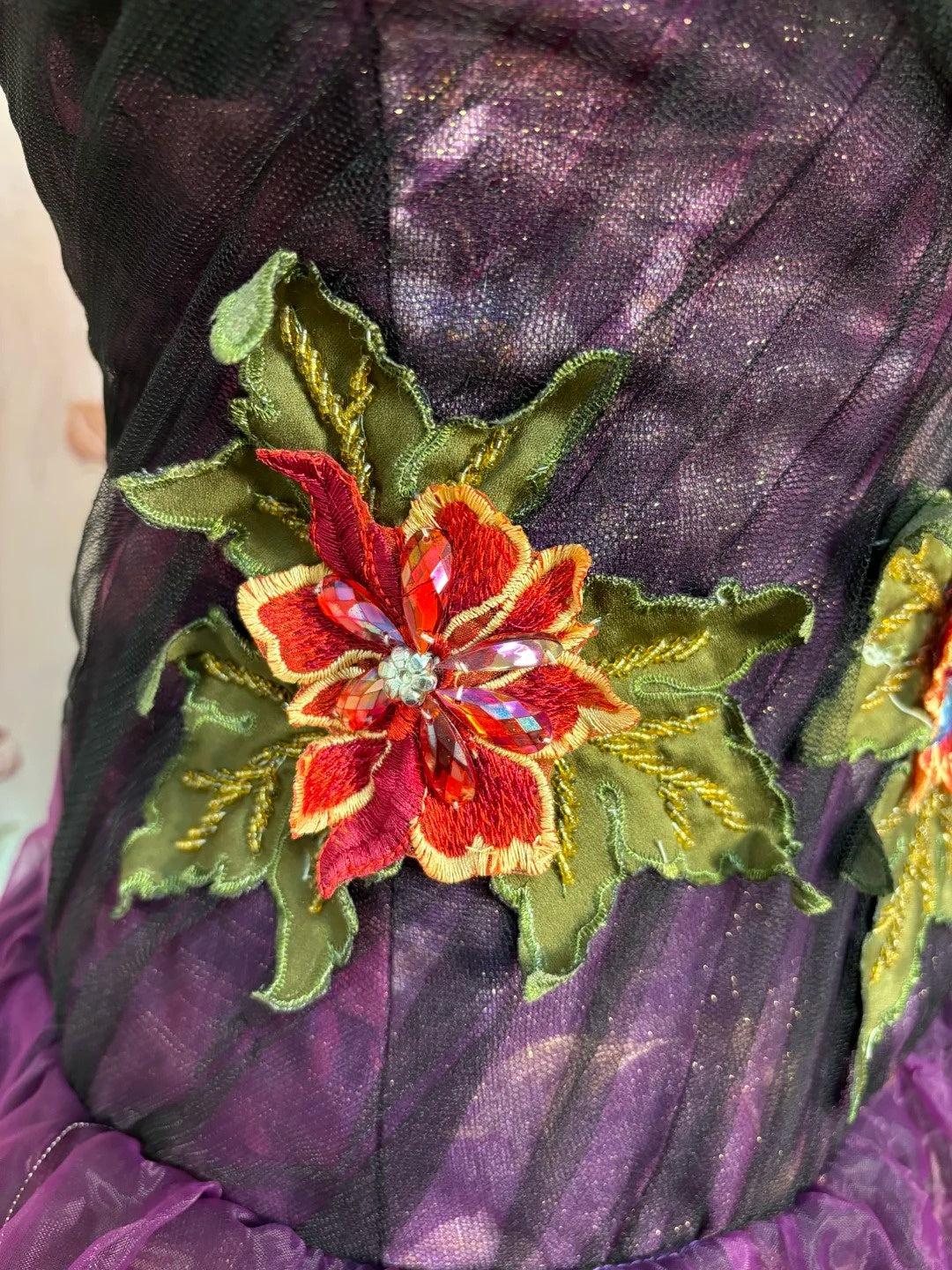 Exquisite Spaghetti Strap A-Line Prom Dress Tulle Sequins Appliques Beading Formal Dresses AP2740