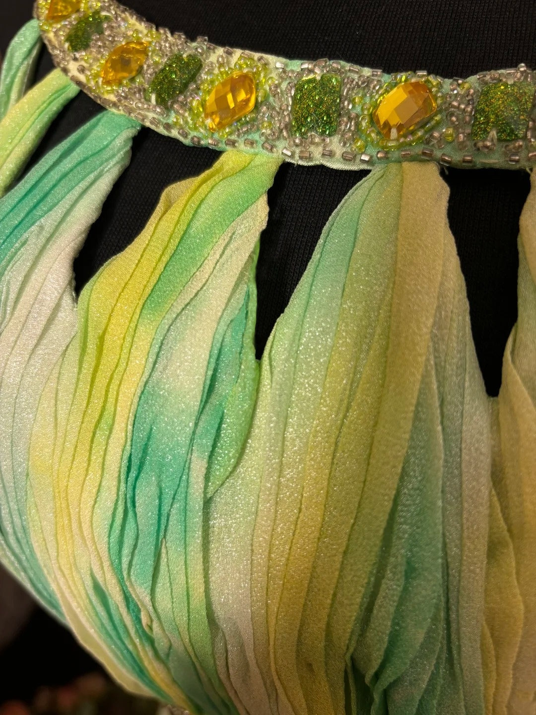 Playful Tie-Dye Square Neck Sheath Evening Gowns Crystals Beading Prom Dress AP2746