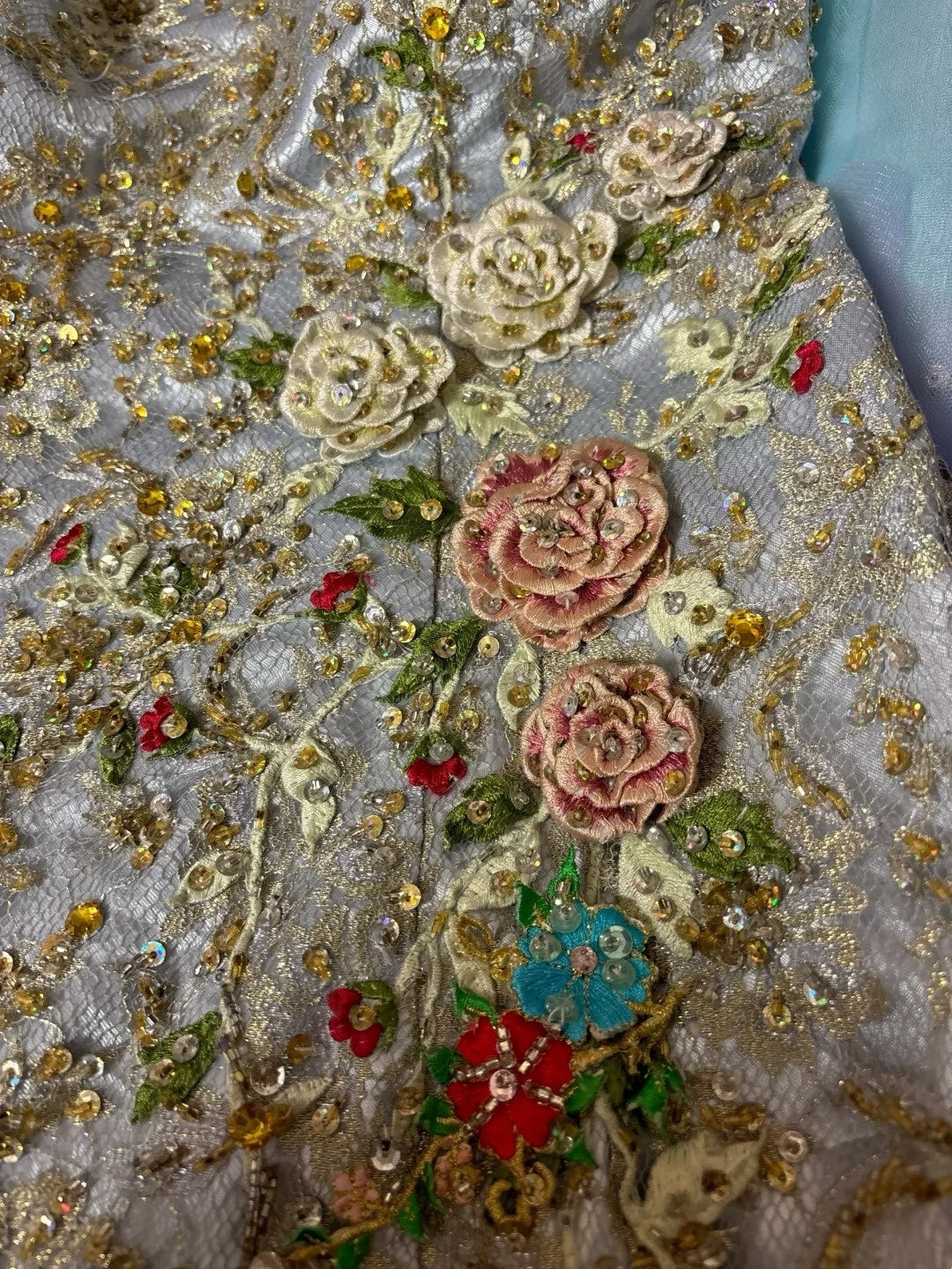 Princess Strapless A-Line Evening Dresses Appliques Sequins Tulle Prom Dress AP2758