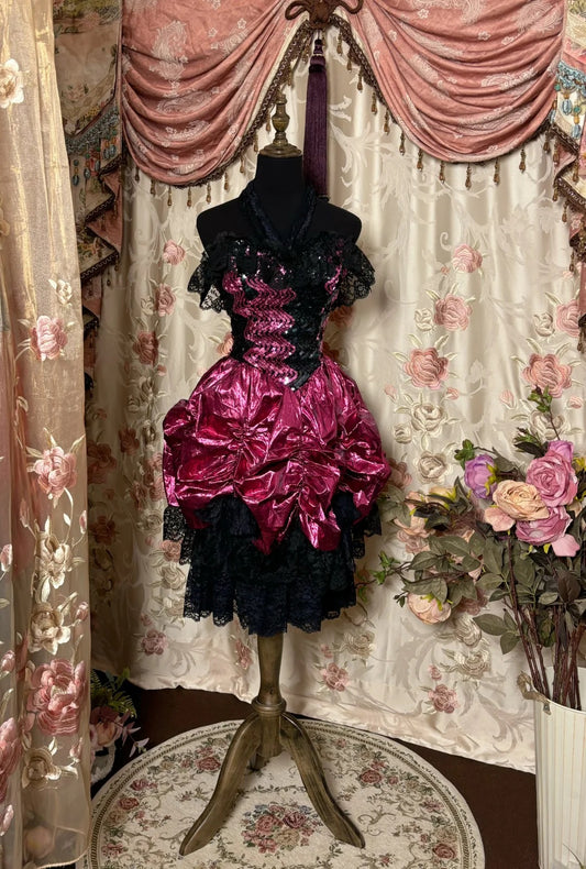 Flattering A-Line Halter Neck Birthday Dresses Lace Bows Sequins Homecoming Dress AP2805