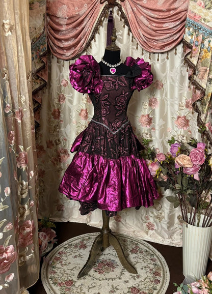 SexyA-Line Square Neck Birthday Outfit Short Sleeve Crystals Sequins Appliques Homecoming Dress AP2810