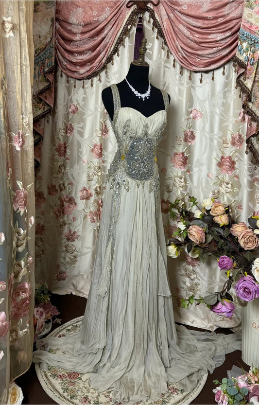 Maximalism Sheath Sweetheart Neck Prom Dress Crystals Beaded Sequins Formal Dresses AP2815