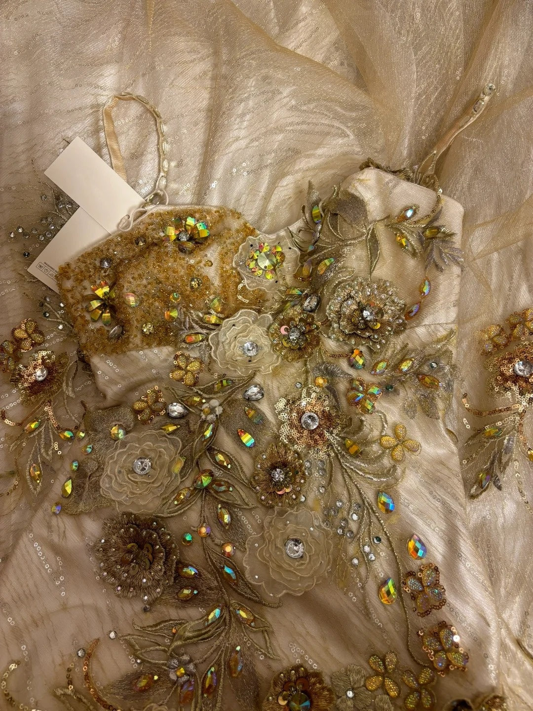 Romantic Mermaid Spaghetti Strap Evening Gowns Appliques Rhinestone Sequins Long Prom Dress AP2818