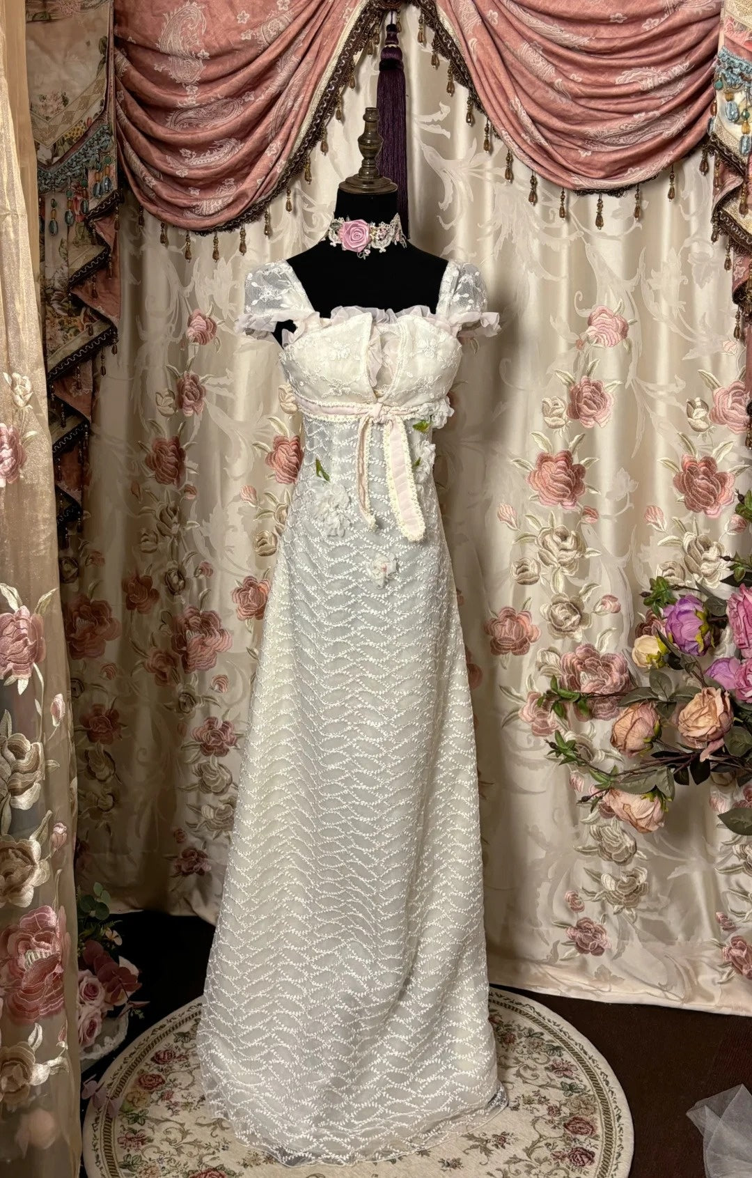 Chic Spaghetti Strap Sheath Prom Dress Lace Appliques Formal Dresses AP2821